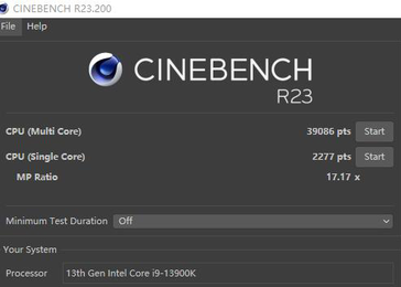Intel Core i9 13900K on Cinebench R23
