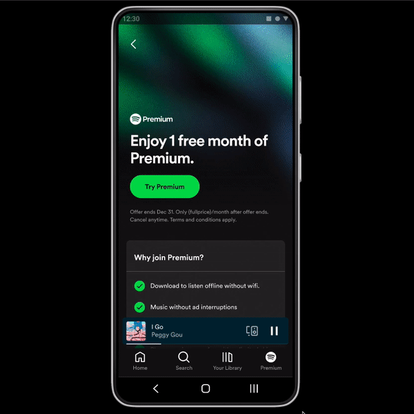 Spotify cho phép người dùng lựa chọn cổng thanh toán