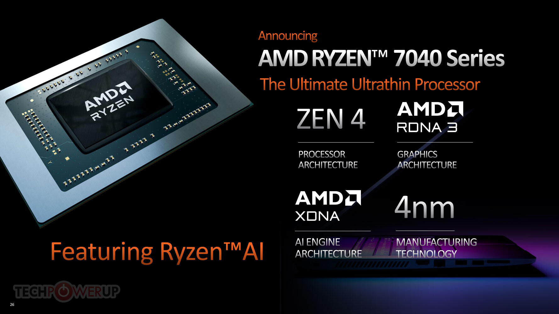 CPU AMD Ryzen 7040 Series ra mắt: Kiến trúc Zen 4 cùng với IGPU RDNA 3 mới