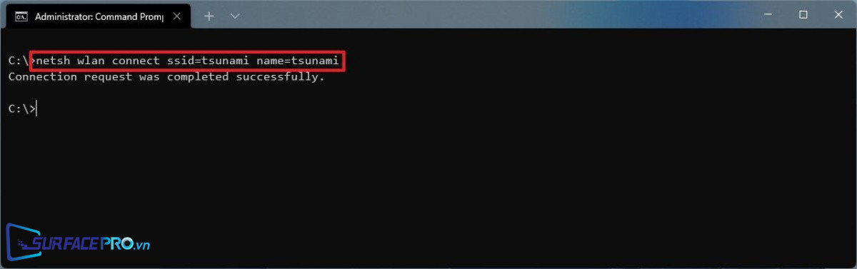 Cách kết nối với Wifi từ Command Prompt trên Windows 11