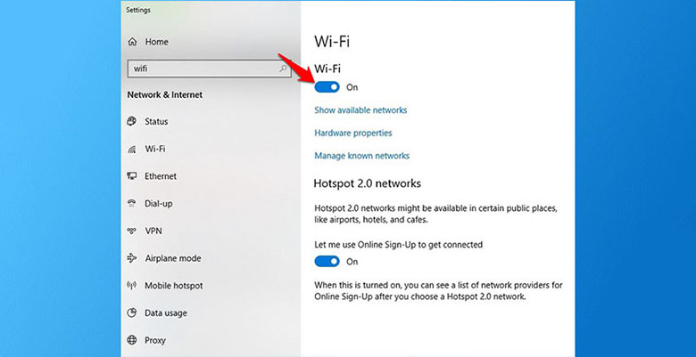 cách kết nối wifi cho laptop dell trên windows 10