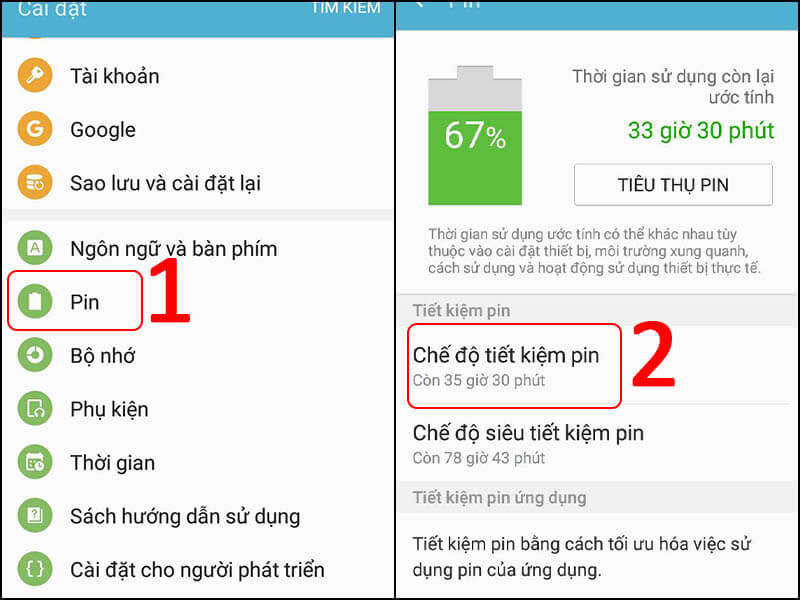Che do nguon dien thap tren Android 1