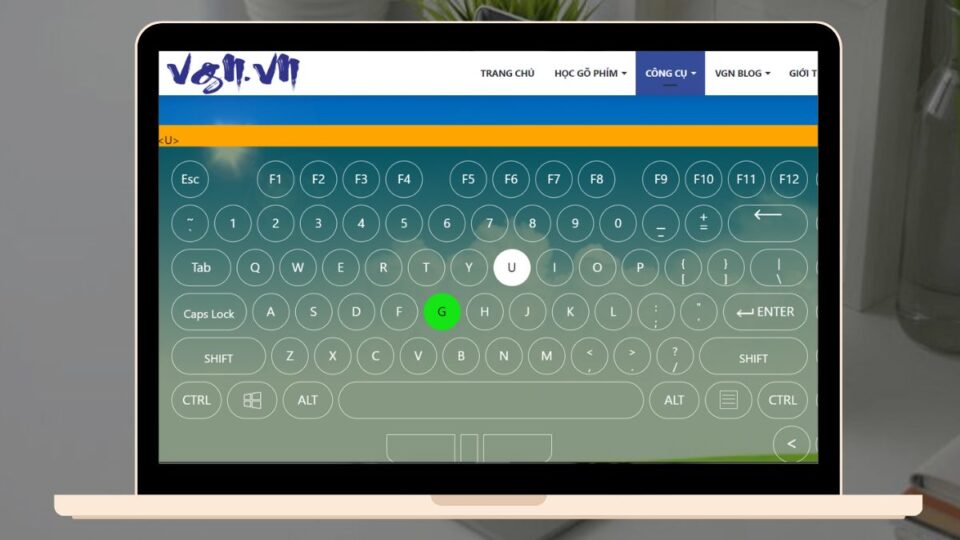 Giao diện test bàn phím trên Vgn.vn