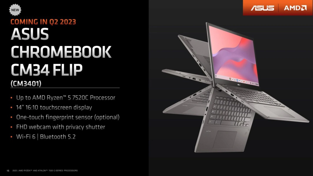 AMD Ryzen 7020C sẽ được trang bị trên sản phẩm Chromebook mới của Asus