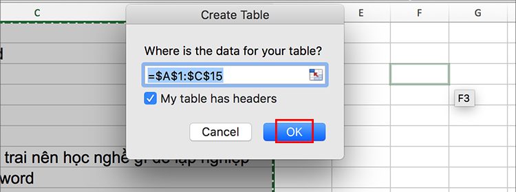 Create Table