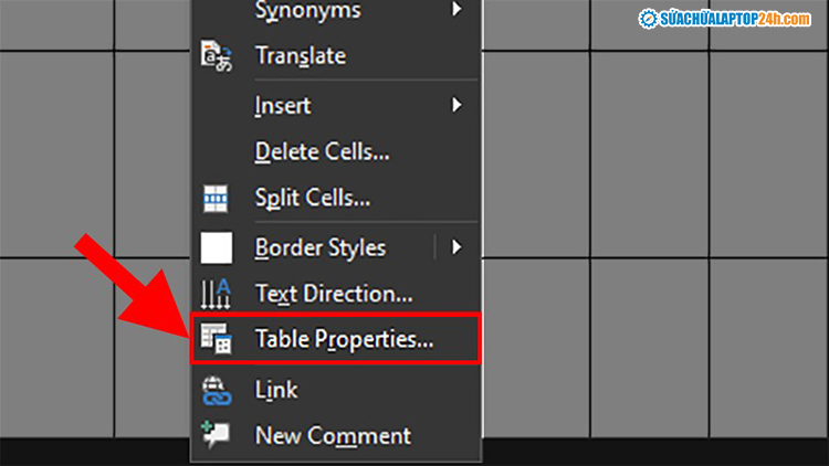 Table Properties