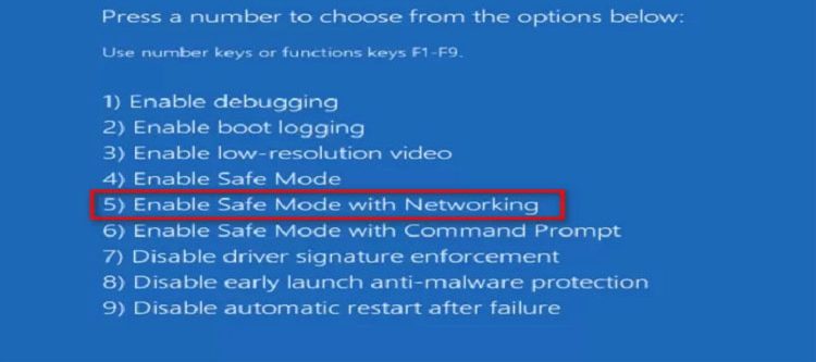Enable Safe Mode with networking