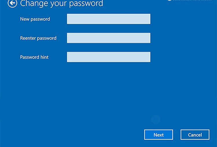 Nhập mật khẩu hiện tại của bạn và chọn Tiếp theo