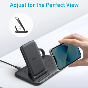 Đế sạc không dây Anker 3 trong 1 ( Anker Foldable 3-in-1 Wireless Charging Station with Adapter - Anker 335 Wireless Charger_5