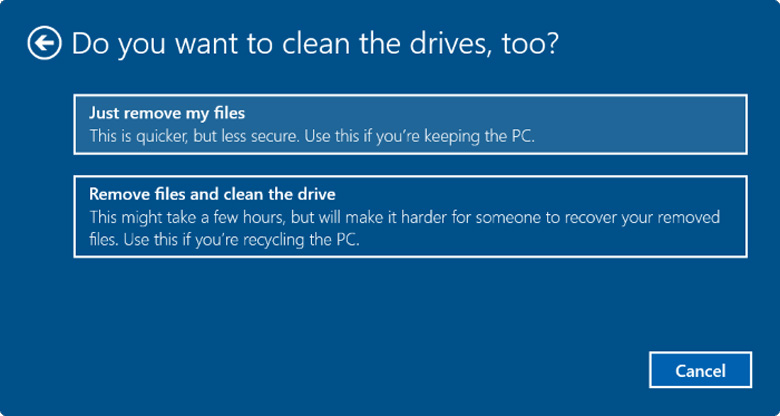 Do you want to clean the drives too