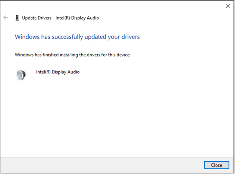 Windows has successfully updated your drivers